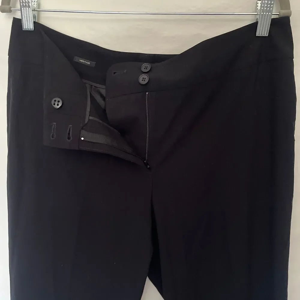 Talbots Heritage Crop Dress Womens Pants 10 Preppy Quiet Luxury Corpcore Black - Picture 4 of 10
